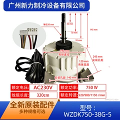 WZDK750-38G-5 OEM Brushless DC Outdoor Fan Motor for Central Air Conditioner - WZDK750-38G-5